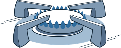 Stovetop Gas Burner Illustration